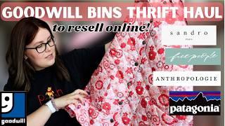 EPIC Goodwill Bins Thrift Haul to Resell Online from Home! Sandro, Patagonia, Anthro, Vintage +more!