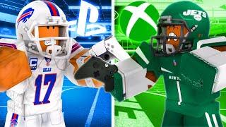 PS5 PLAYERS VS XBOX PLAYERS IN ROBLOX NFL UNIVERSE FOOTBALL!