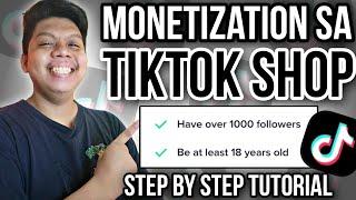 PAANO KUMITA SA TIKTOK SHOP FOR CREATORS MONETIZATION (Step By Step Tagalog Tutorial)