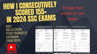 how i scored 155+ marks in recent ssc exams