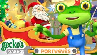 Gecko Salva o Natal  | Missão de Natal Divertida | Garagem do Gecko | Desenhos em Português