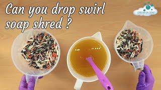 Can you make a cold process soap drop swirl with lots of soap shred? Confetti soap.