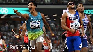 Team USA battles underdog India in surprising men's 4x400 relay heat at Worlds | NBC Sports