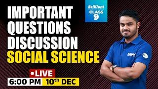 Important Questions Discussion | Social Science | 10th December 2024 | 6:00 PM Onwards