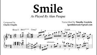 Smile (Jazz Version) Piano Transcription| Alan Pasqua