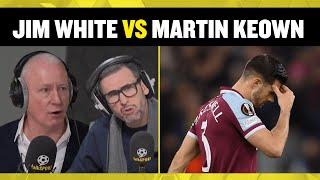 Jim White & Martin Keown clash over the red card shown to West Ham's Aaron Cresswell