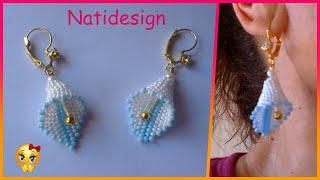 ARETES CALA EN MOSTACILLA - Tutorial- CALA EARRINGS IN MOSTACILLA - Tutorial