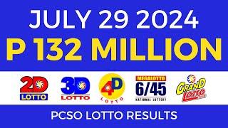 Lotto Result Today 9pm July 29 2024 | PCSO Complete