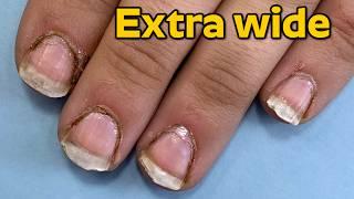 Best Shape for Wide Triangle Nails   Transformation of Construction worker