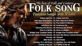 Simon & Garfunkel, Jim Croce, John Denver, Don Mclean, Cat Stevens | Best of Folk Country Songs 