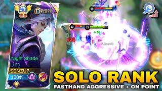 LING FASTHAND SOLO RANK ( I MUST CARRY THIS TEAM ) Top Global Ling Gameplay Mobile Legends