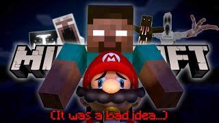 Mario Plays: MINECRAFT!!! (with a bunch of horror mods)