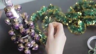 Як зробити ялинку шампанське і цукерки How to make christmas tree champagne & candys Майстер клас