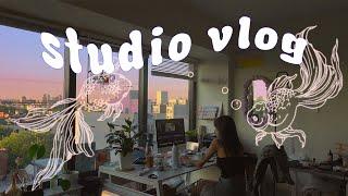 STUDIO VLOG// a LOT of tattoos, shop prep, painting! 