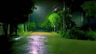 늦은 밤 내리는 부드러운 비, 숙면을 유도, 불면증에 효과적 빗소리