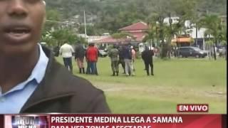 Presidente Medina llega a Samaná para ver zonas afectadas