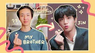 transforming my brother into jin from bts!