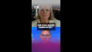 News presenter challenges Israeli government's account of Gaza strikes on civilian structures