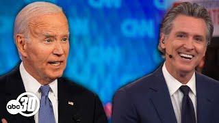 California Governor Newsom stands firm with President Biden at first presidential debate