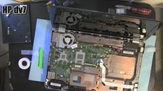 HP DV7 DV7-4000 laptop take apart video, disassemble, how to open, video disassembly