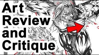 Art Review Critique (29) by Professional Marvel Comic Book Artist Drawing  Inking Hacks Tips Tricks