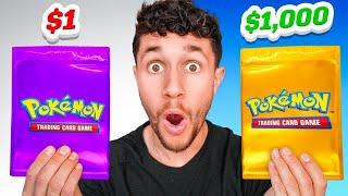 The MOST INSANE $1 vs $1,000 Pokémon Card Pack Opening!