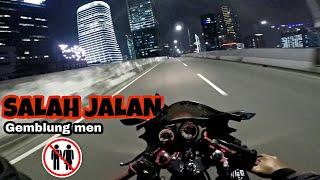 SALAH MASUK JALUR CEPAT | RIDING MALAM WITH NINJA RR #MOTOVLOGNDESO