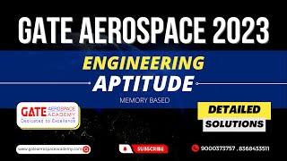 GATE AEROSPACE 2023 APTITUDE SOLUTIONS | GATE 2023 | GATE AEROSPACE ACADEMY |GATE AEROSPACE COACHING