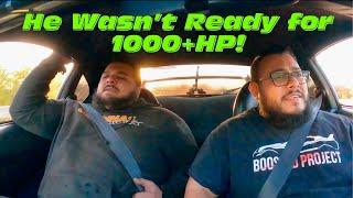 My Friend Reacts To My 1000+HP Supra On HIGH Boost. MK4 Supra Ride Along Reaction.