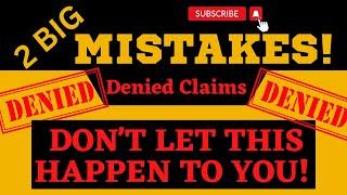 DO NOT MAKE THESE MISTAKES!!!! Denied VA Disability Compensation Claims and what you need to do!