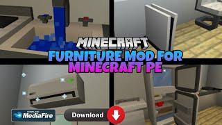 FURNITURE MOD FOR MINECRAFT PE MEDIAFIRE POCKET EDITION ADDON SHOWCASE LINK