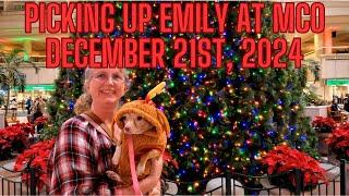 Picking up Emily at MCO Orlando International Airport Saturday night December 21st, 2024.