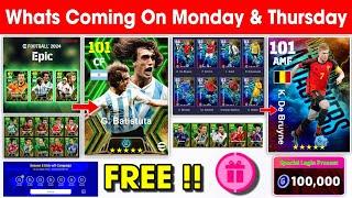 What Is Coming On Monday & Next Thursday In eFootball 2024 Mobile !! Upcoming Epics & Free Coins 