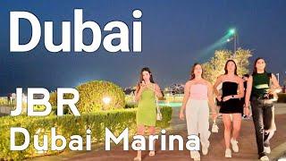 Dubai [4K] Amazing Dubai Marina, JBR Night Walking Tour 