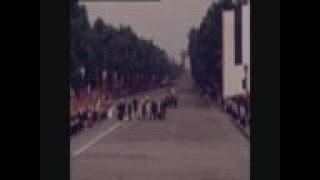 SYND 16 7 81 PRESIDENT MITTERRAND TAKES SALUTE AT BASTILLE DAY PARADE