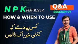 How to use NPK fertilizer | When to use fertilizer | Fertilizer for plants