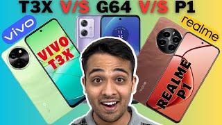 Moto G64 vs Realme P1 vs Vivo T3x: ONE CLEAR ANSWER! | Moto G64 5g | Realme P1 5g | Vivo T3x 5g |