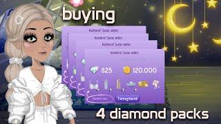 buying 4 diamond packs! || MSP / moviestarplantet