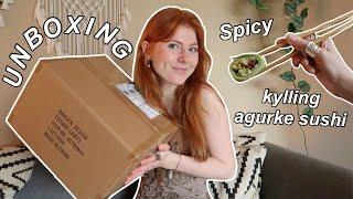 VLOG: UNBOXING, KERAMIK OG AGURKE SUSHI