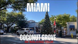 Coconut Grove Miami - 4K Walking Tour - South Florida Luxury