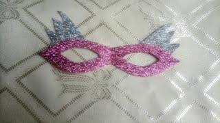 Glitter paper eye mask || kids party mask || DIY Glitter foam sheet eye mask