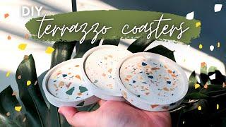 Terrazzo Style Coasters DIY | Easy and Affordable Home Decor