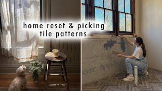 COTTAGE DIARIES | home reset & picking tile patterns for bathroom