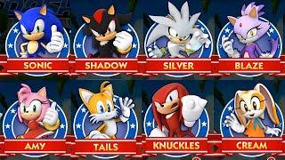 Sonic Dash 2018 - SONIC VS SHADOW SILVER BLAZE AMY TAILS KNUCKLES CREAM