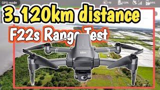 sjrc F22s Pro range test 3.120km distance reached