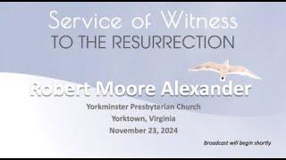 Robert Alexander Memorial Service