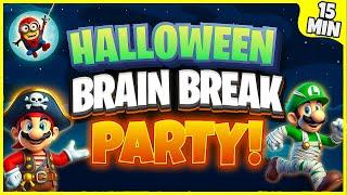 Halloween Brain Break Party | Halloween Games For Kids | Halloween Freeze Dance | Danny Go Noodle