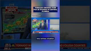 Tornado hits FOX 35 Orlando during live broadcast #florida #weather #tornado