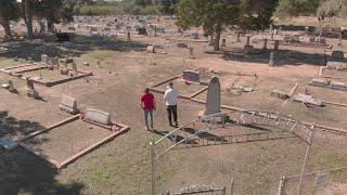 Pilot Grove Family Cemetery Yoakum Texas droned with the DJI Mavic Air