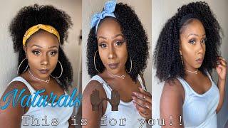 MY Hair but BETTER!!  THE MOST NATURAL HUMAN HAIR HEADBAND WIG | Asteria Hair